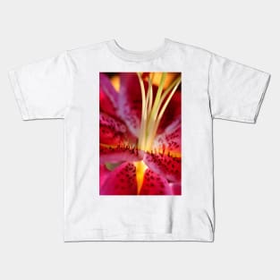 Pink Lily Lilium Herbaceous Flowering Plants Kids T-Shirt